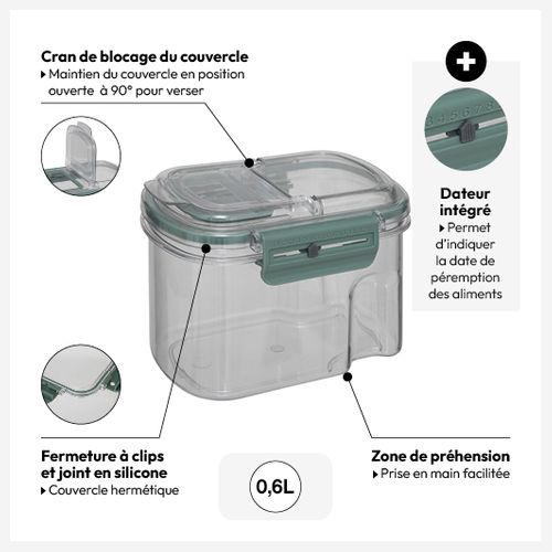 Boîte De Conservation "neo" 0,6l Hermétique Avec Bec Verseur