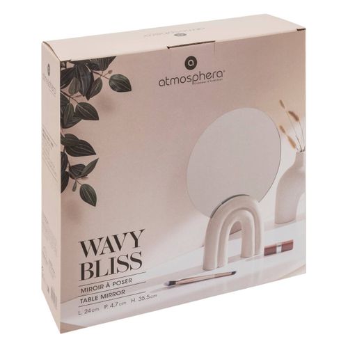 Miroir à Poser Wavy Bliss H.36cm Résine
