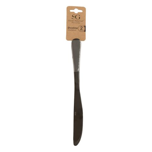 Lot De 2 Couteaux En Inox "shadow" 22cm Noir