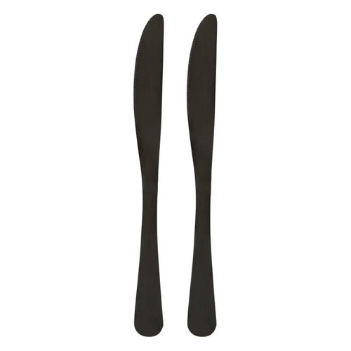 Lot De 2 Couteaux En Inox "shadow" 22cm Noir