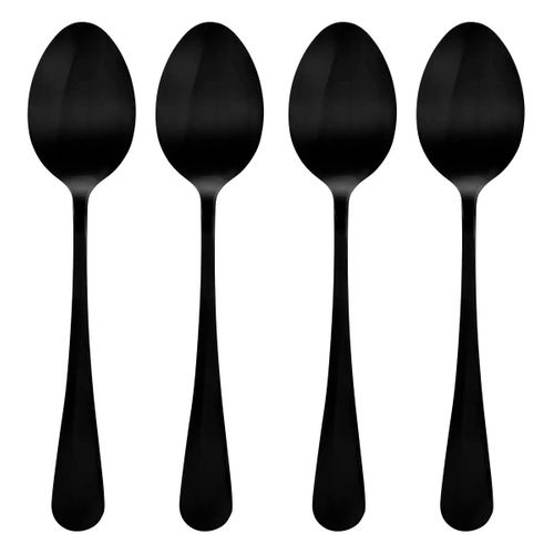 Lot De 4 Cuillères à Soupe En Inox "shadow" 20cm Noir