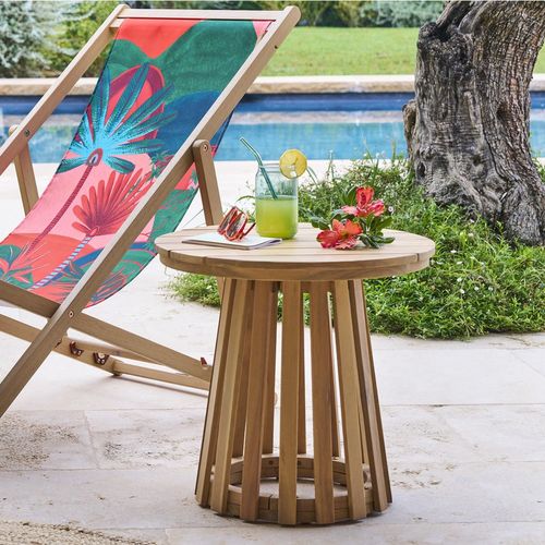 Table De Jardin D'appoint Ronde En Bois Osuna - Marron