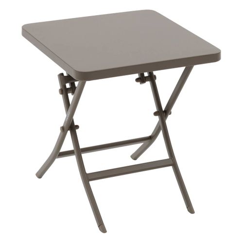 Table D'appoint De Jardin Carrée "greensboro" Café 40 X 40cm En Acier