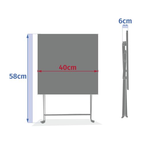 Table Basse Pliante Carrée 2 Places Greensboro - Laurier