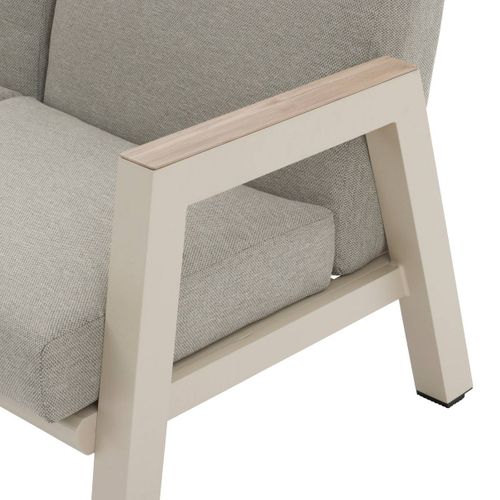 Canapé De Jardin "axiome" Argile 2 Places En Aluminium Et Polyester