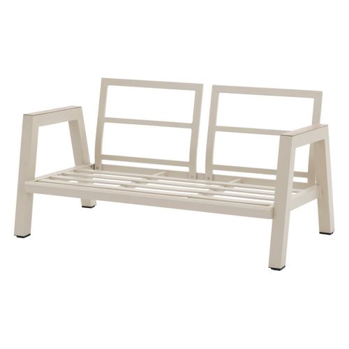 Canapé De Jardin "axiome" Argile 2 Places En Aluminium Et Polyester