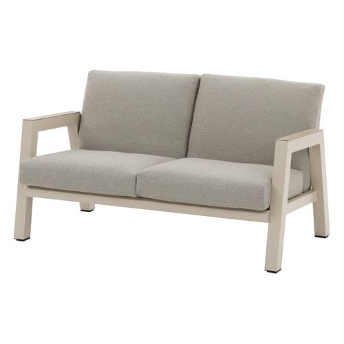 Canapé De Jardin "axiome" Argile 2 Places En Aluminium Et Polyester