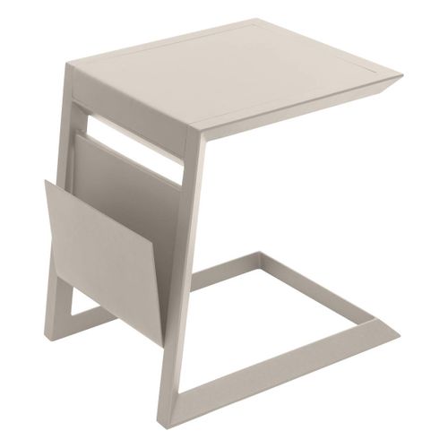 Table D'appoint De Jardin Carrée "allure" Argile 55 X 45 X 55cm En Aluminium