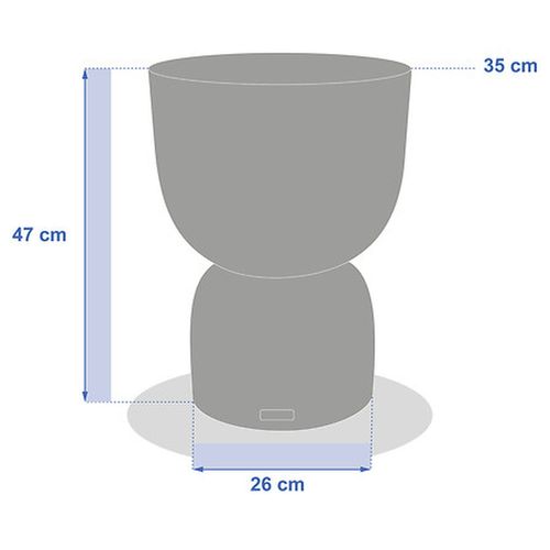 Table De Jardin D'appoint Ronde En Ciment Effet Terrazzo Timandra - Gris
