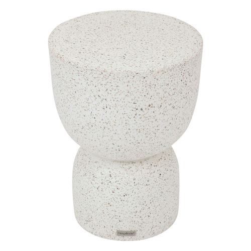 Table De Jardin D'appoint Ronde En Ciment Effet Terrazzo Timandra - Gris