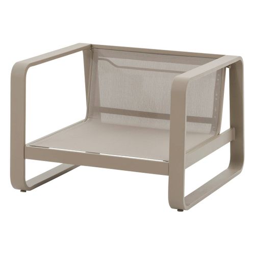 Fauteuil De Salon De Jardin "domilly" Café Aluminium Et Oléfine