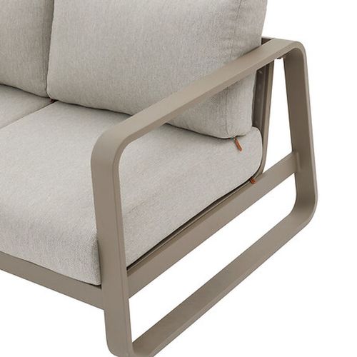 Canapé De Jardin En Aluminium 2 Places Domilly - Café