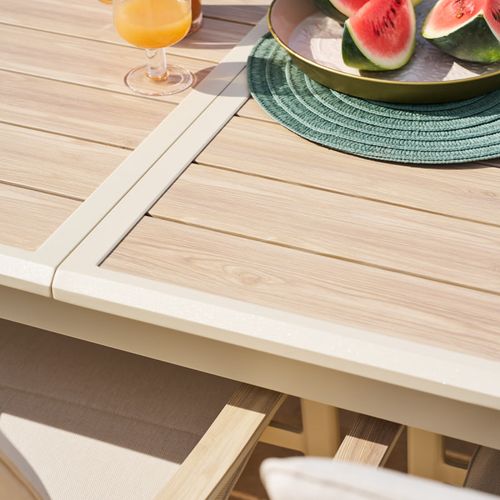 Table Extérieure Extensible 10p. Axiome Effet Bois Et Argile