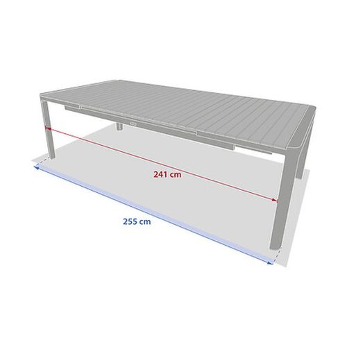 Table De Jardin Extensible En Aluminium Et Acacia 12 Places Paradize - Noyer Et Graphite