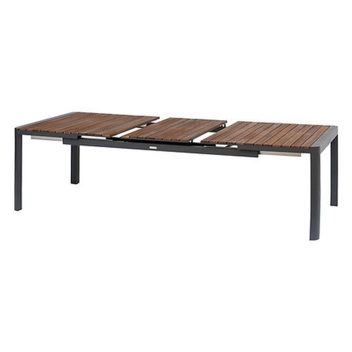 Table De Jardin Extensible En Aluminium Et Acacia 12 Places Paradize - Noyer Et Graphite