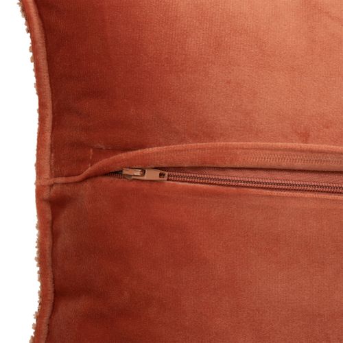 Coussin Décoratif Bouclette Terracotta 45 X 45 Cm