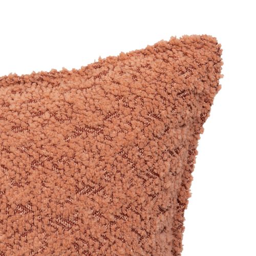 Coussin Décoratif Bouclette Terracotta 30 X 50 Cm