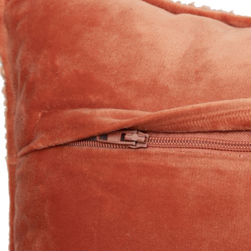 Coussin Décoratif Bouclette Terracotta 30 X 50 Cm