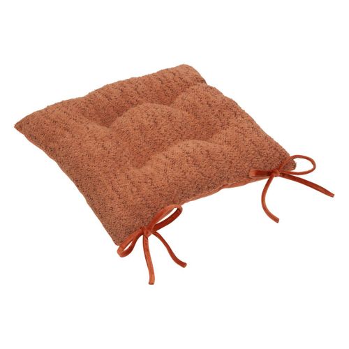 Galette De Chaise Soana Bouclette Terracotta 38x38cm