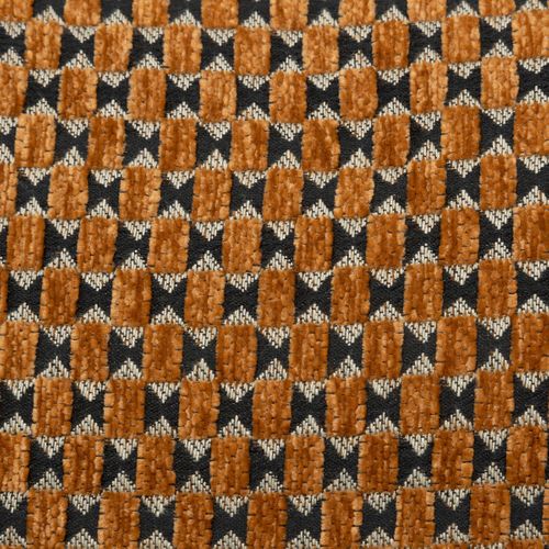 Coussin Décoratif Jacquard Chenille Marron Caramel 30 X 50 Cm