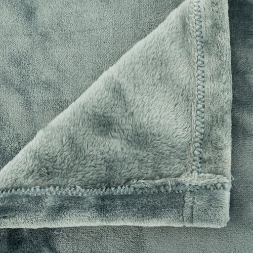 Plaid Flanelle Fourrure Bleu Clair 180 X 230 Cm