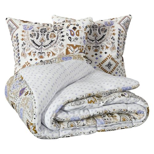 Parure Imprimée Khafu Bleu 260x240cm