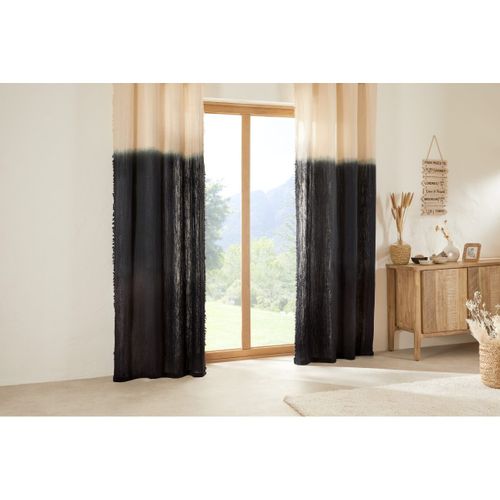 Rideau à Oeillets Tie And Tye "inuit Dreams" 140x260cm Anthracite