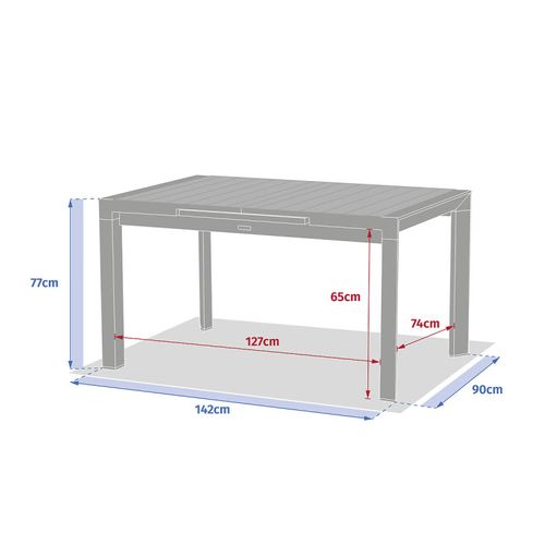 Table De Jardin Extensible 8p. Evasion Lin Et Argile