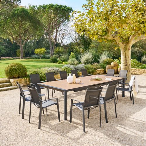 Table De Jardin Extensible 14p. Evasion Honey Et Graphite