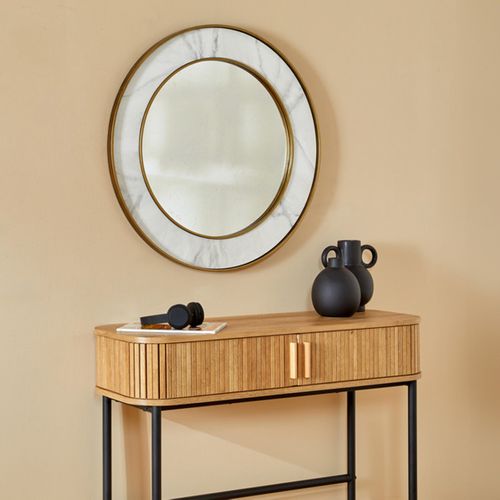 Miroir "alisha" Blanc D74cm