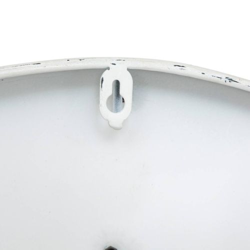 Pendule Murale En Métal Gris Aspect Marbre D 56 Cm