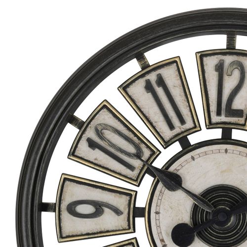 Horloge Davy Marron D39cm