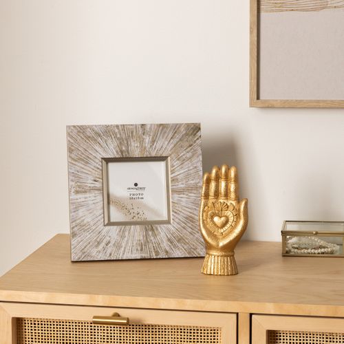 Cadre Photo Izzie Marron Doré 10x10cm