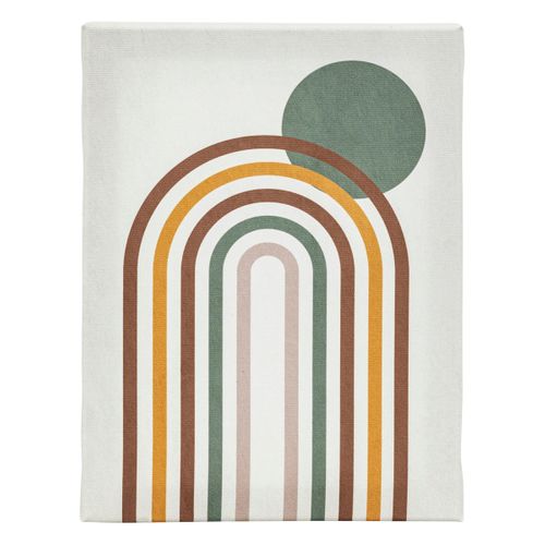 Lot De 5 Toiles Imprimées Nuance Jaune Et Vert