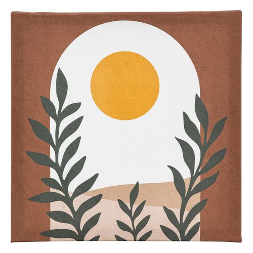 Lot De 5 Toiles Imprimées Nuance Jaune Et Vert