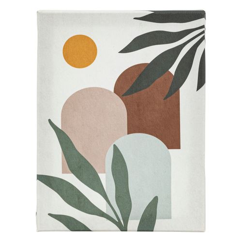 Lot De 5 Toiles Imprimées Nuance Jaune Et Vert