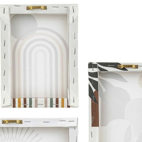 Lot De 5 Toiles Imprimées Nuance Jaune Et Vert