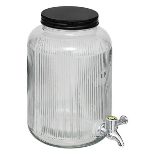 Distributeur De Boisson et 4 Chopes "verre" 4l Transparent