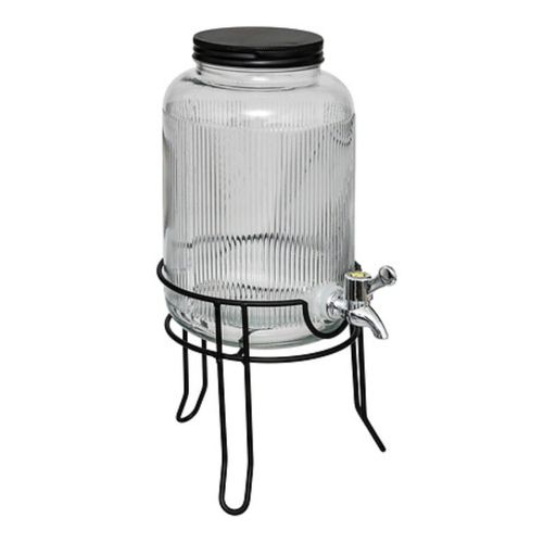 Distributeur De Boisson et 4 Chopes "verre" 4l Transparent