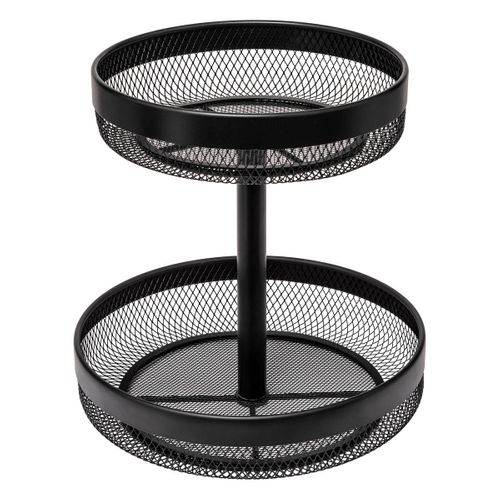 Corbeille à Fruits "mayaj" 2 Niveaux Noir