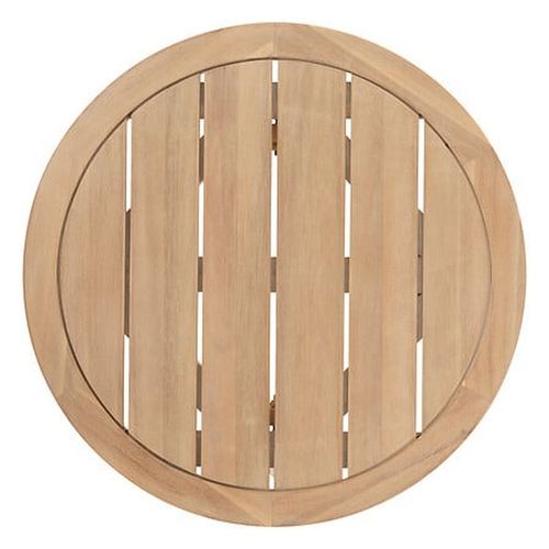 Table De Jardin D'appoint Ronde En Bois Papouasie - Marron