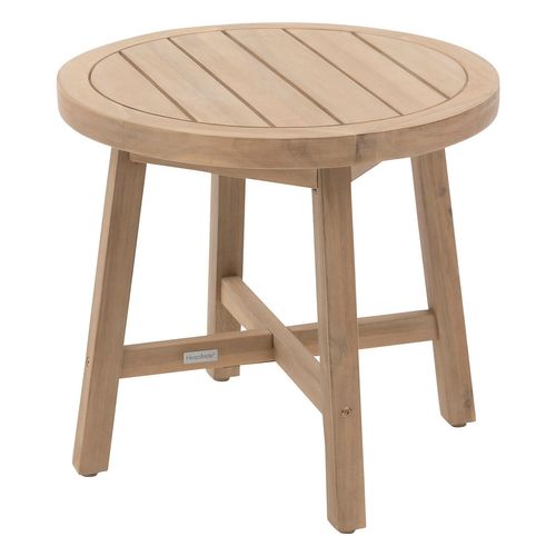 Table De Jardin D'appoint Ronde En Bois Papouasie - Marron