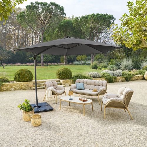 Parasol Déporté Rond Naulia - Diam. 330 Cm - Ardoise