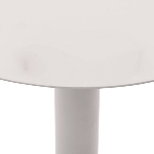 Table D'appoint De Jardin Ronde "olimio" Avoine 48 X 68cm En Aluminium