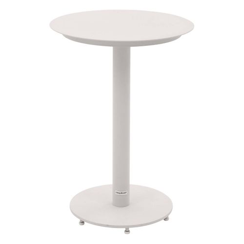 Table D'appoint De Jardin Ronde "olimio" Avoine 48 X 68cm En Aluminium