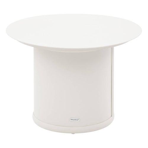 Table Basse De Jardin Ronde "olimio" Avoine 68 X 50cm En Aluminium