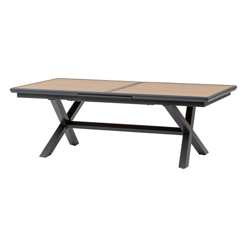 Table Extérieure Extensible 10p. Axiome Effet Bois Et Graphite