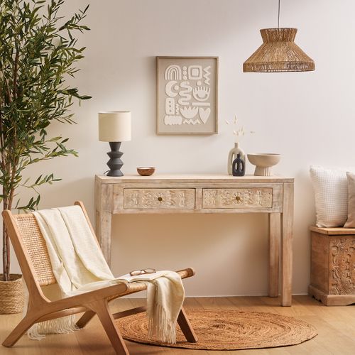 Console 2 Tiroirs Shirel Manguier L120cm