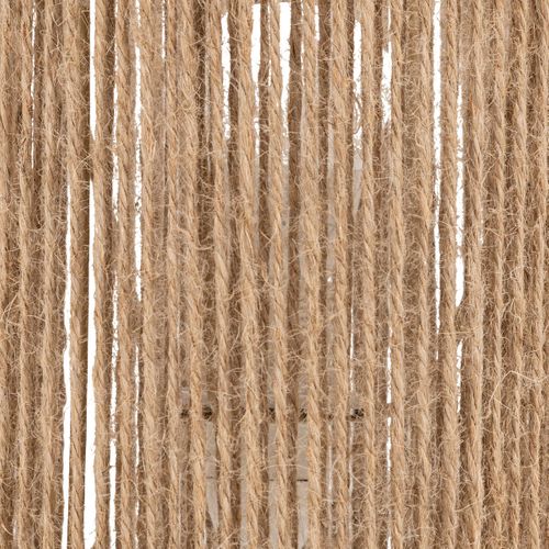 Lampe à Poser En Céramique Noir Mat Et Abat-jour En Corde Beige