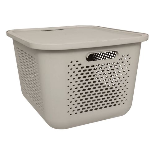 Panier "aera" 19,6l Avec Couvercle En Lin